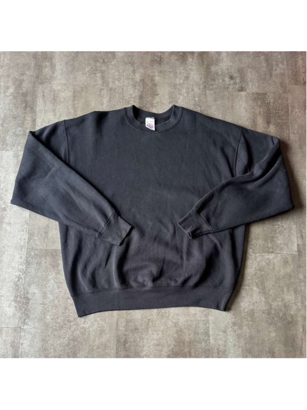Vintage Munsingwear Crewneck Sweatshirt Mens XL Black Blank